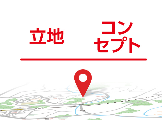 立地とコンセプトの合致が必要であることを表すイメージ